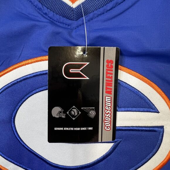 Colosseum Ath. XL Pullover Windbreaker Jacket Blue Orange Embroider G Logo NEW - Picture 8 of 15